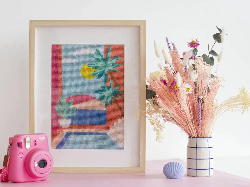 La Petite Epicerie canevas DIY kit halve kruissteek A4