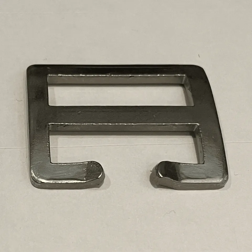 Leather House Schuiver Mat Silver 25 mm metaal