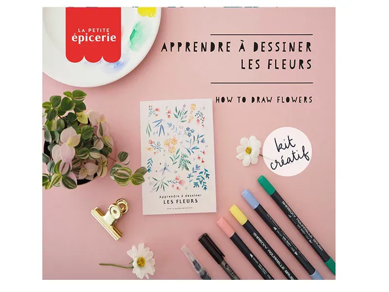 Mes Kits Make It MKMI tekenkit bloemen brushpen beginners