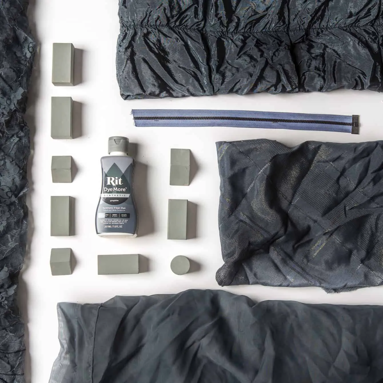 Rit DyeMore Graphite textielverf synthetisch grijs