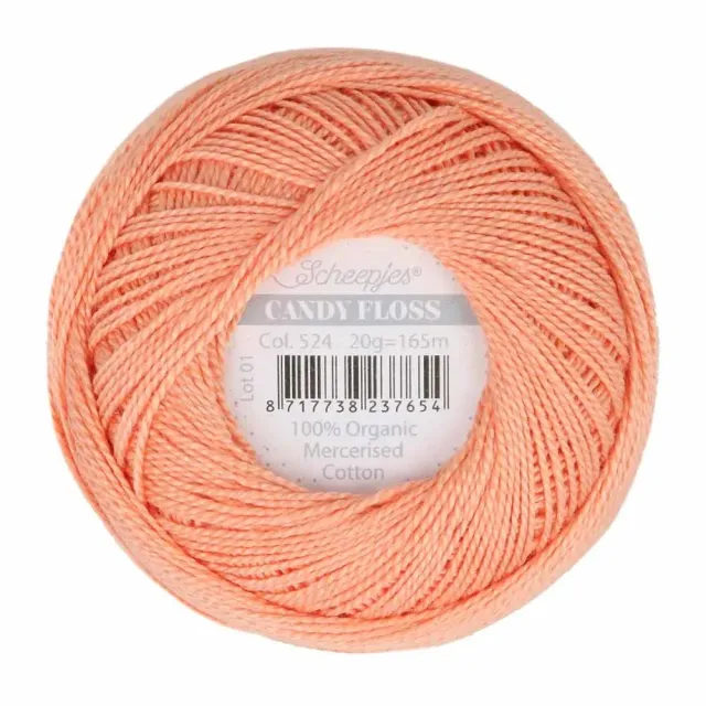 Scheepjes Candy Floss borduurkatoen lichtzalm 20 gram