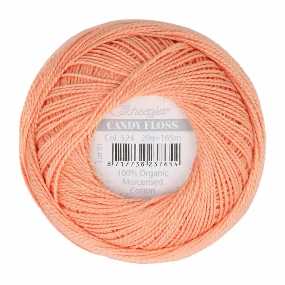 Scheepjes Candy Floss borduurkatoen lichtzalm 20 gram