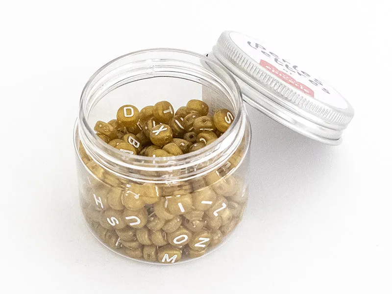 La Petite Epicerie letterkralen pot goud 7 mm ca. 200 stuks