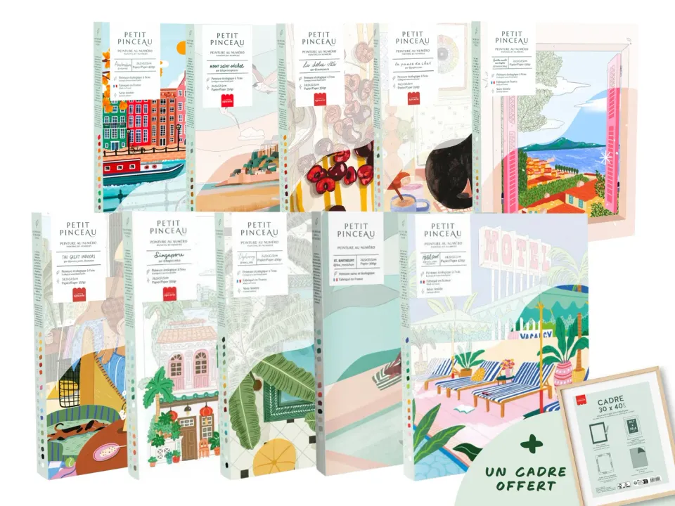 La Petite Epicerie Petit Pinceau schilderen op nummer 10st +lijst