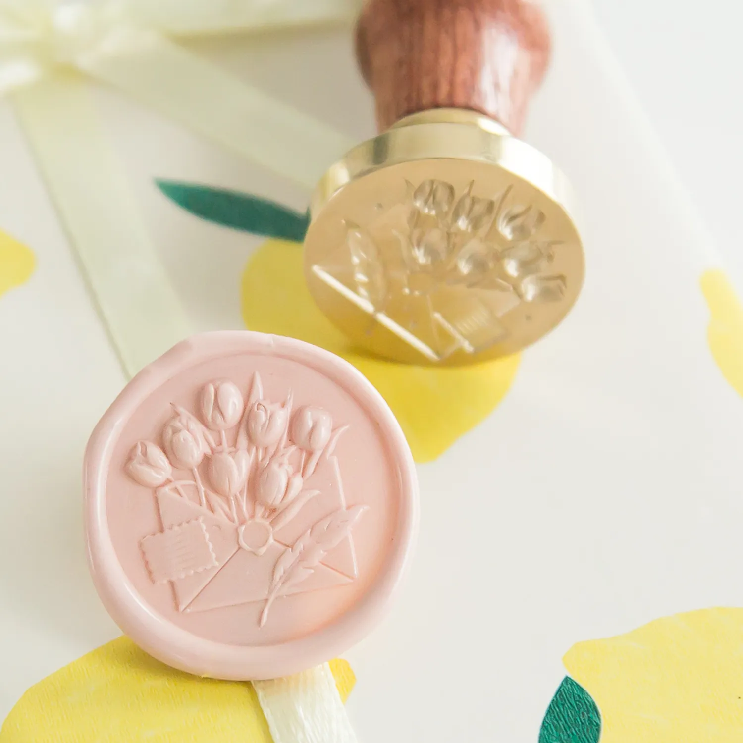 Jessy at Sea 3D Flowers lakzegel stempel 25 mm