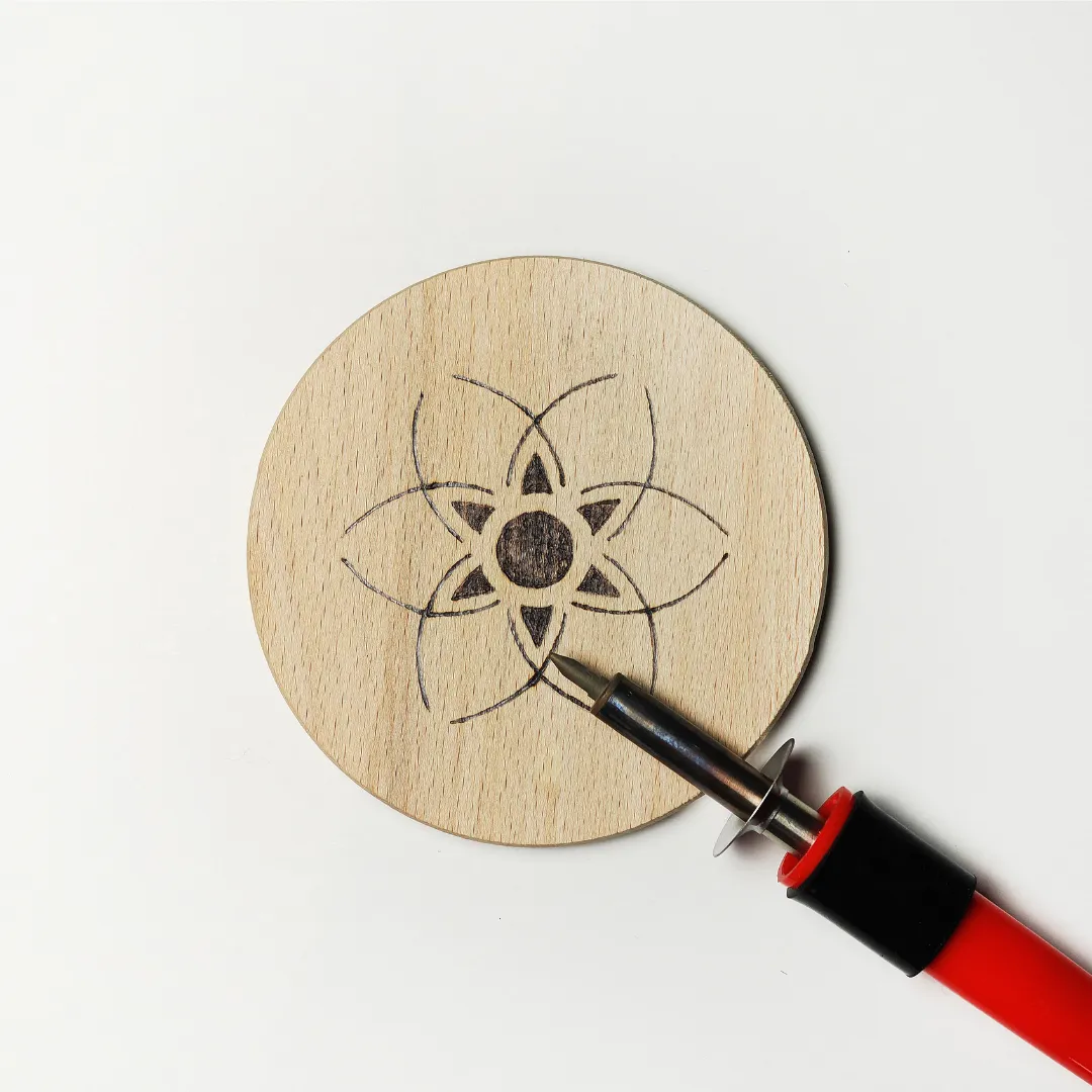Astrid Brouwers beuken onderzetters hout set van 2