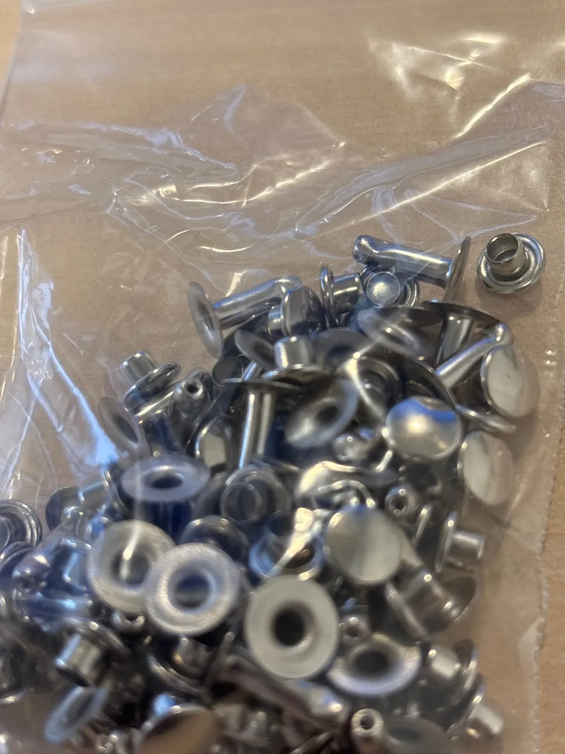 Leather House Rivet 33-10 holniet zilver per stuk