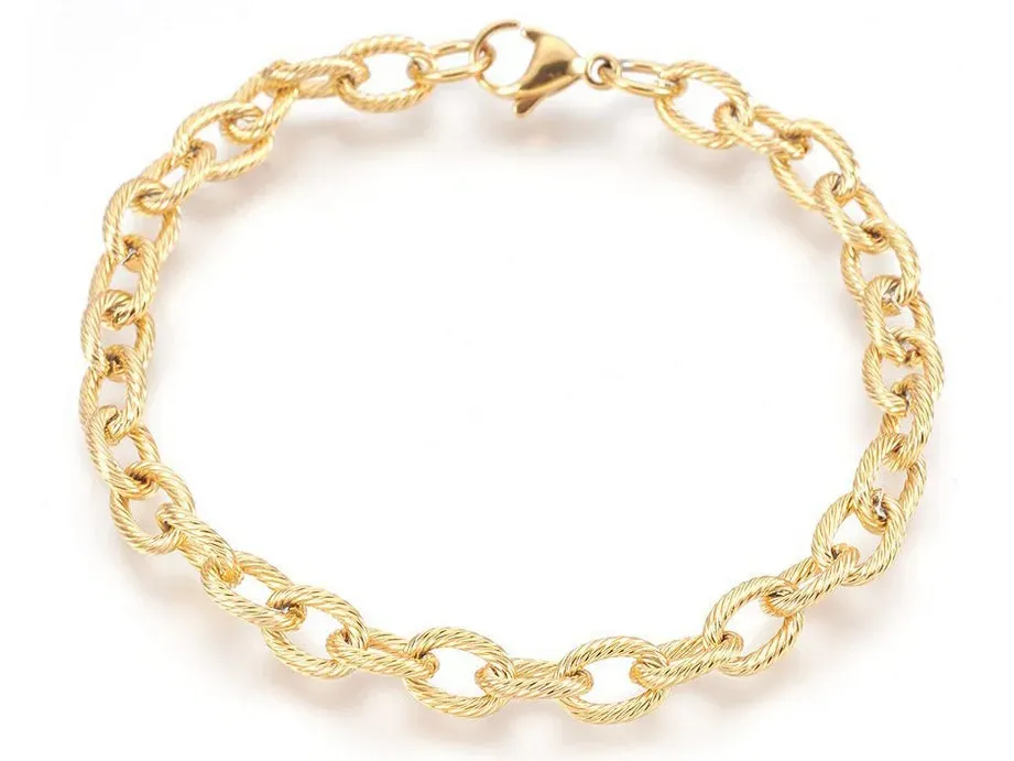 La Petite Epicerie armband ketting goud RVS 21,4 cm