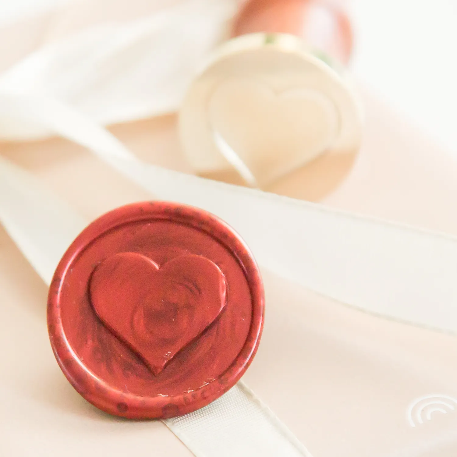 Jessy at Sea Heart wax stempel 25 mm hartje