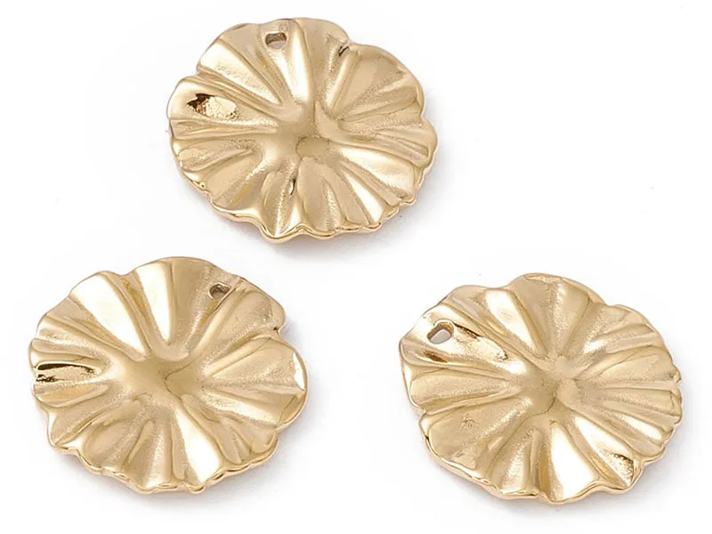 La Petite Epicerie lotus hanger goud 13 x 12 mm