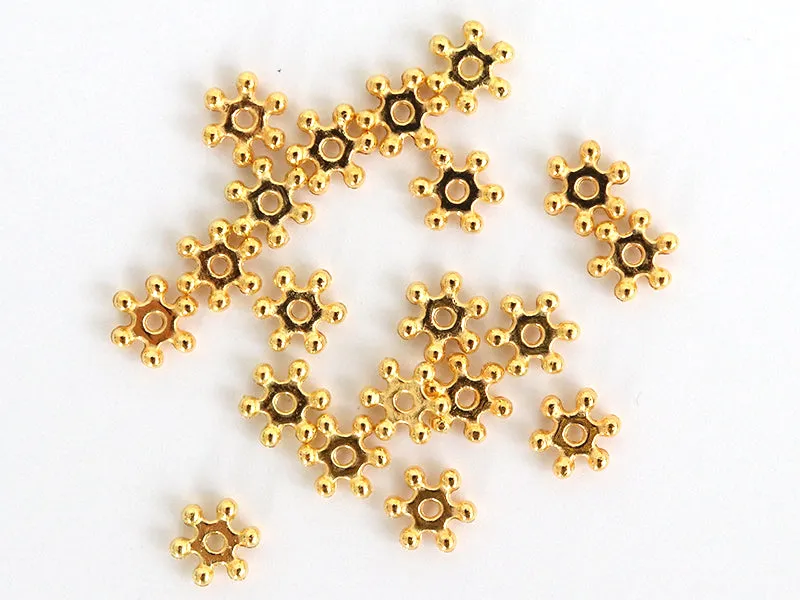 La Petite Epicerie Heishi Bloem 6x2mm kralen goud 20 stuks