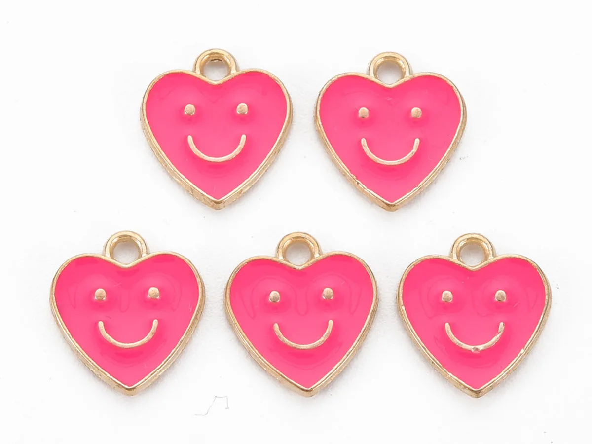 La Petite Epicerie bedel hart rood emaille goud 13 mm