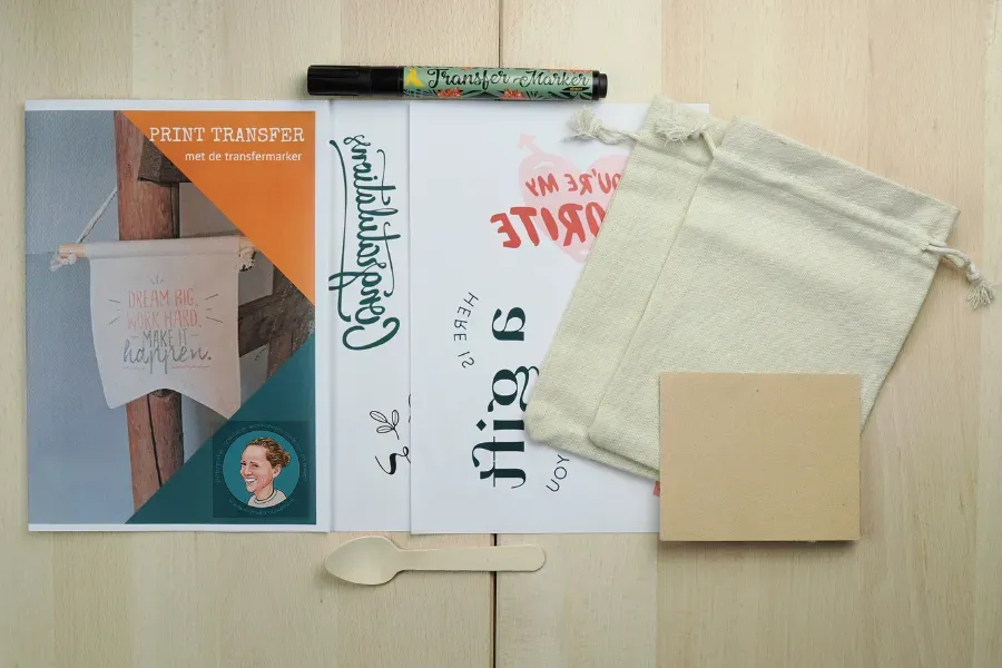 Astrid Brouwers DIY pakket cadeauzakjes transfermarker 2 stuks