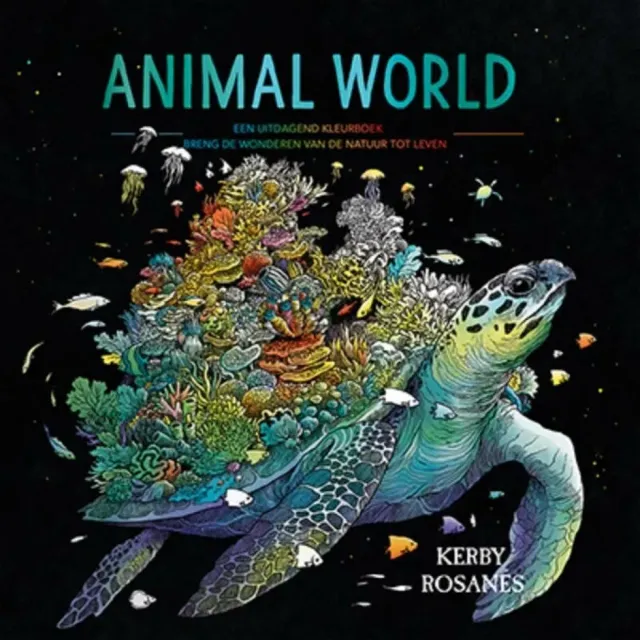 Kerby Rosanes Animal World kleurboek 96 pagina's