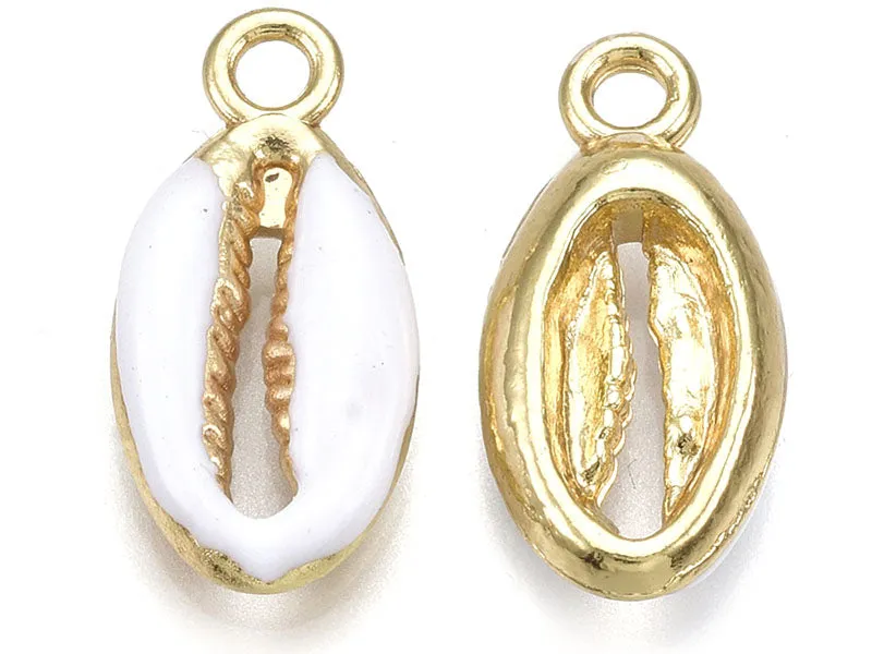 La Petite Epicerie Bedel Kauri Schelp Wit Emaille 17 mm