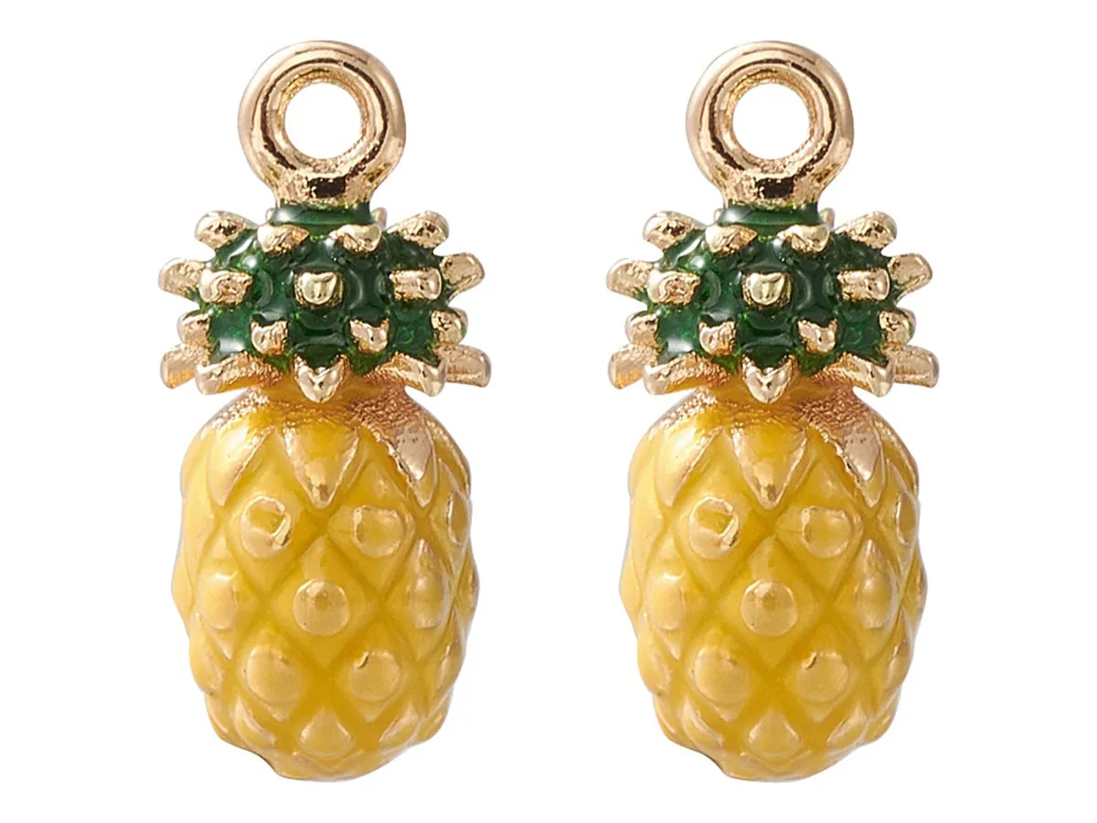 La Petite Epicerie bedel ananas emaille goud per stuk