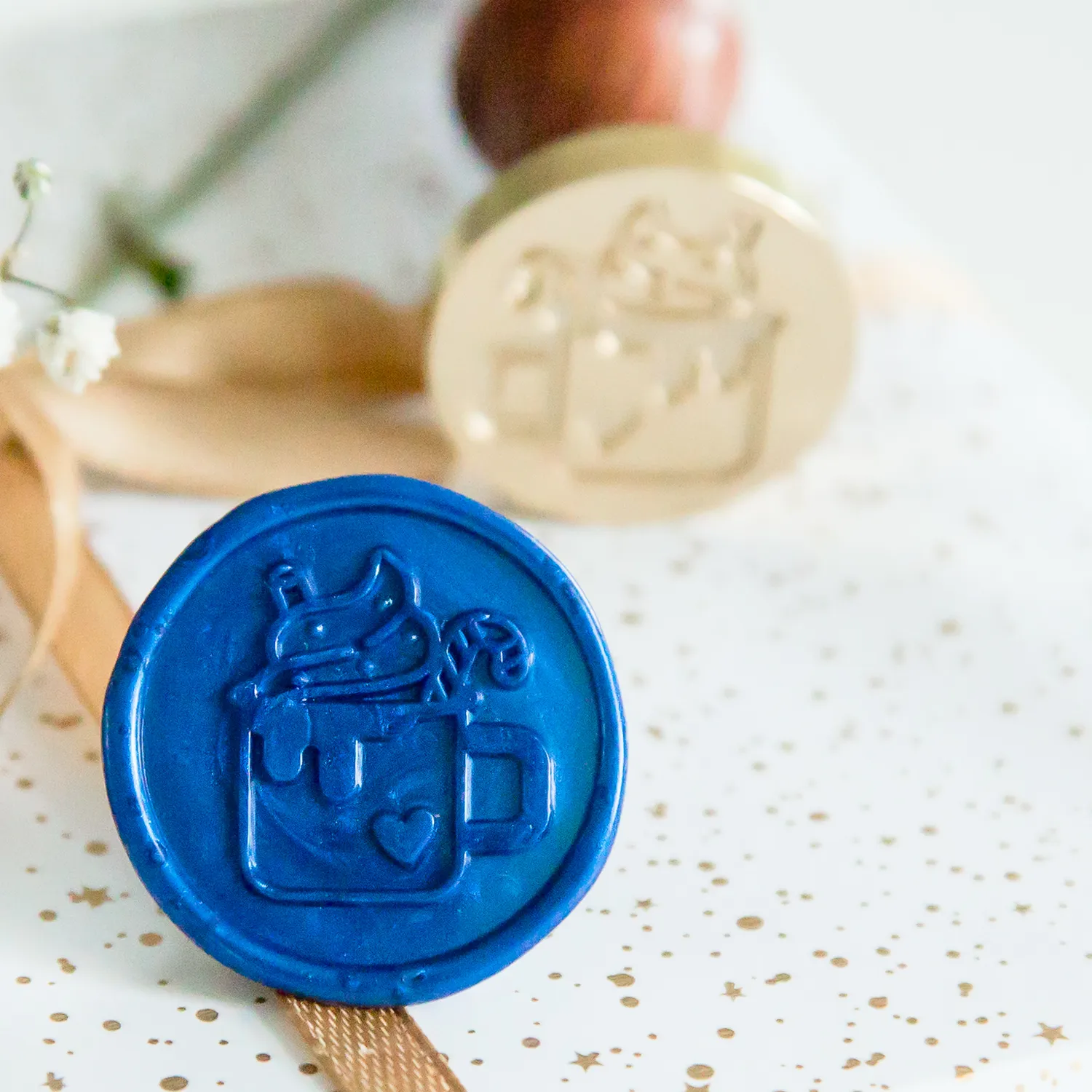 Jessy at Sea Hot Chocolate wax stempel 25 mm kerst
