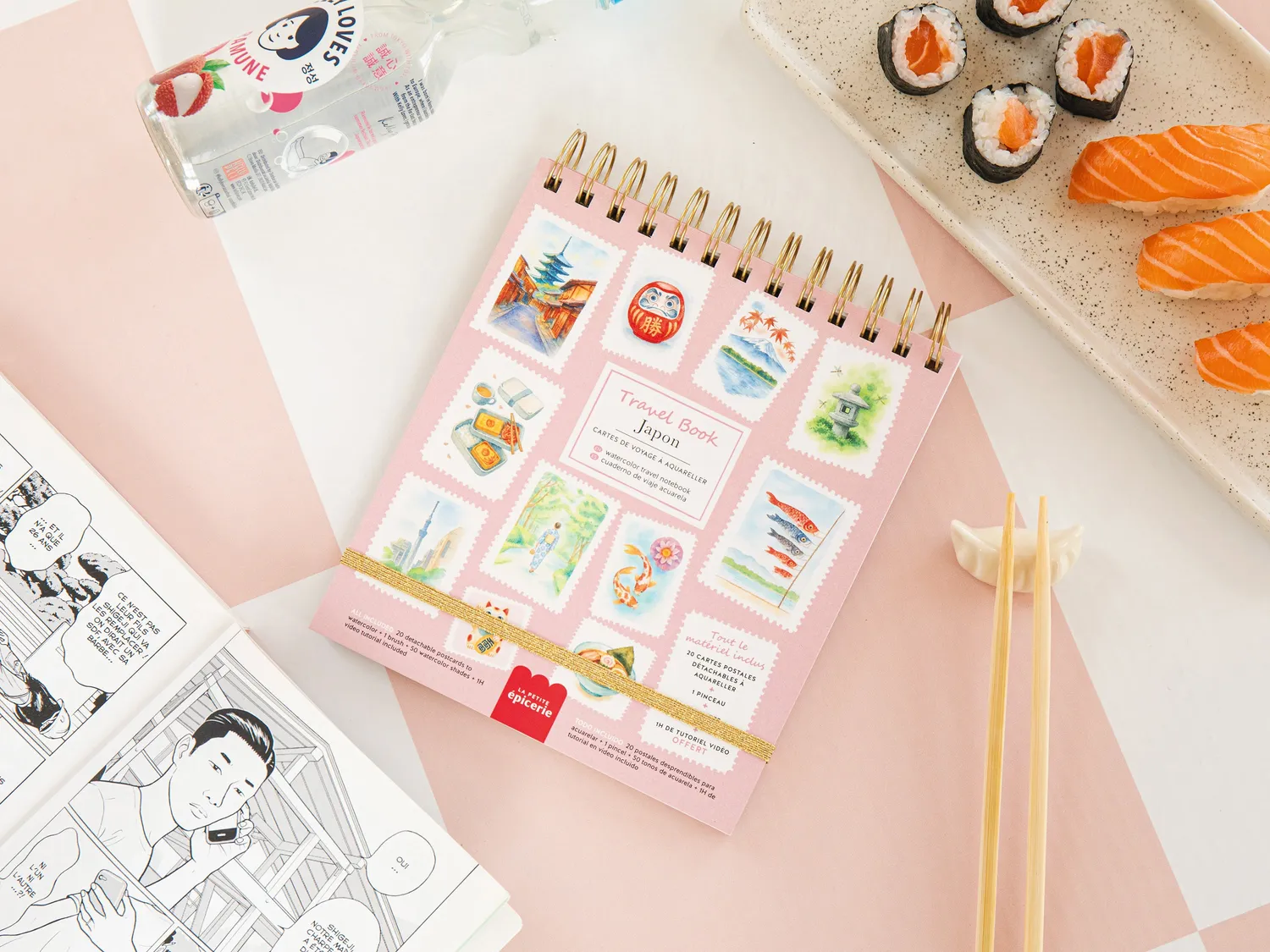 La Petite Epicerie Travel Book Japon aquarelset 20 kaarten