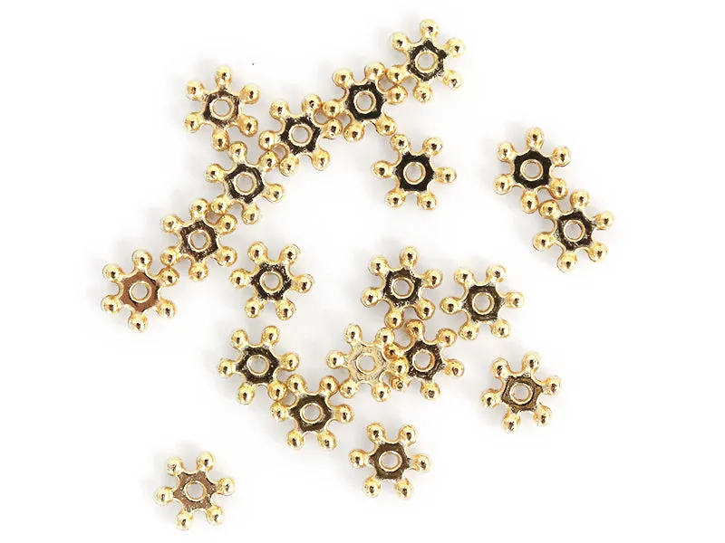 La Petite Epicerie Heishi Bloem 6x2mm kralen goud 20 stuks