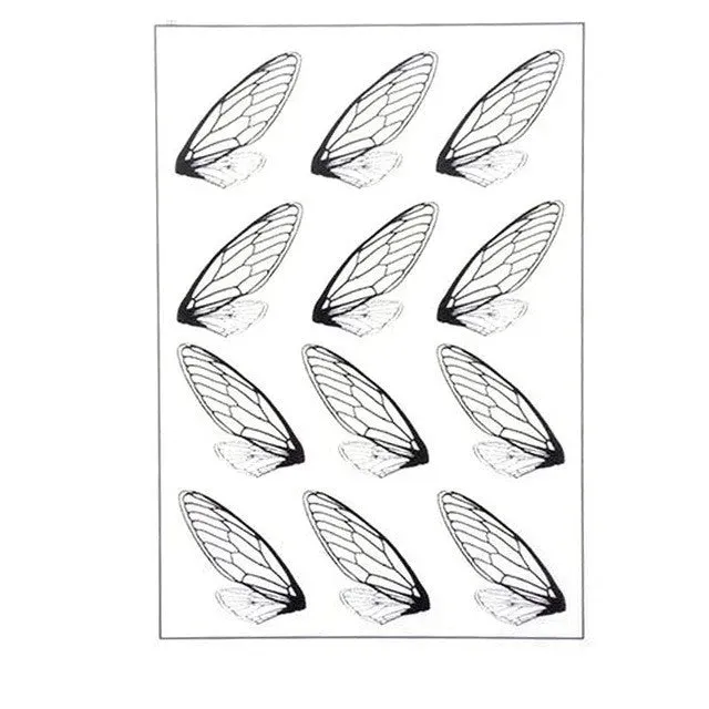Bijounique Vlindervleugels II vel plastic 10,5x15,1 cm
