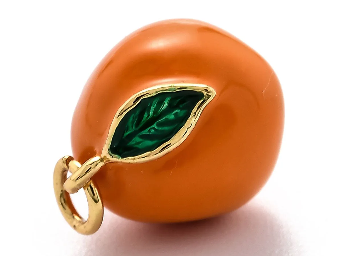 La Petite Epicerie bedel sinaasappel goud emaille per stuk