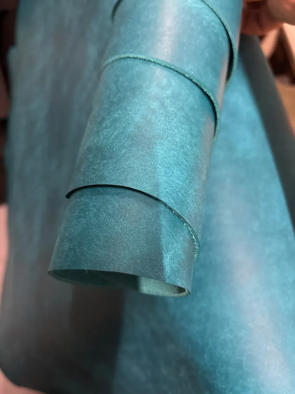Leather House Pueblo Skinny leer turquoise 1,4mm plantaardig gelooid