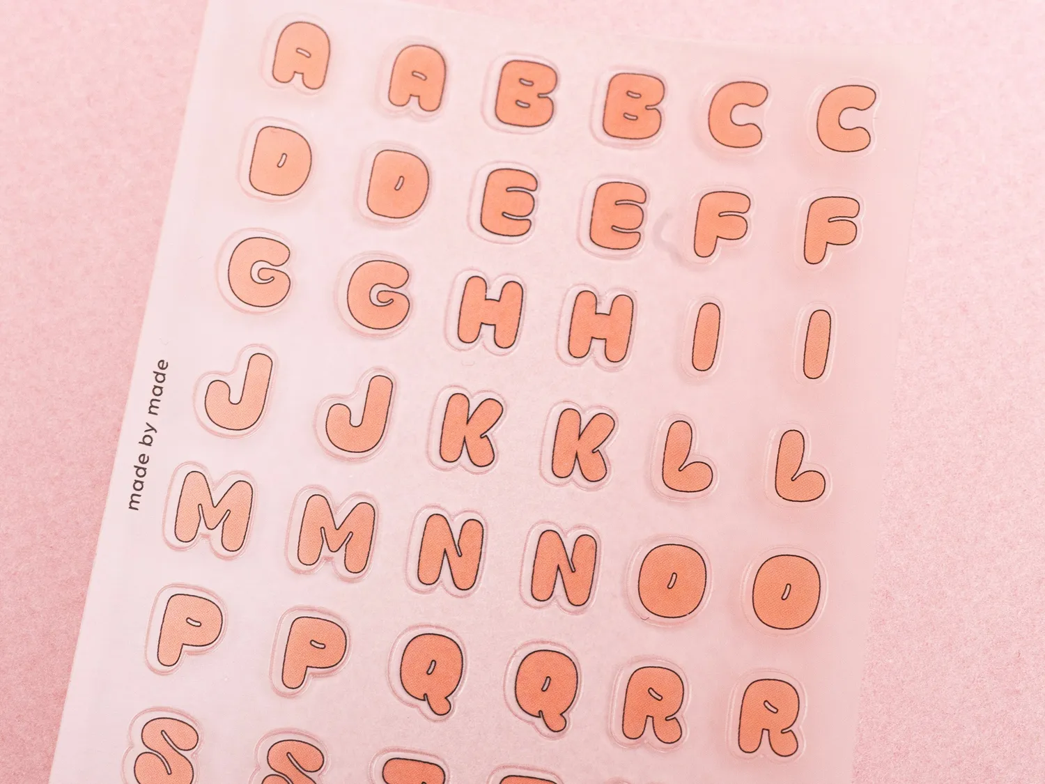 La Petite Epicerie Bubble Rose letterstickers roze