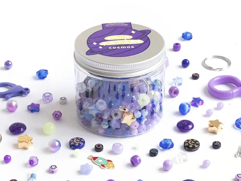 La Petite Epicerie Cosmos kralenmix blauw paars 80 g