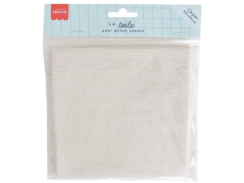La Petite Epicerie punch needle stof 48x48 cm ecru