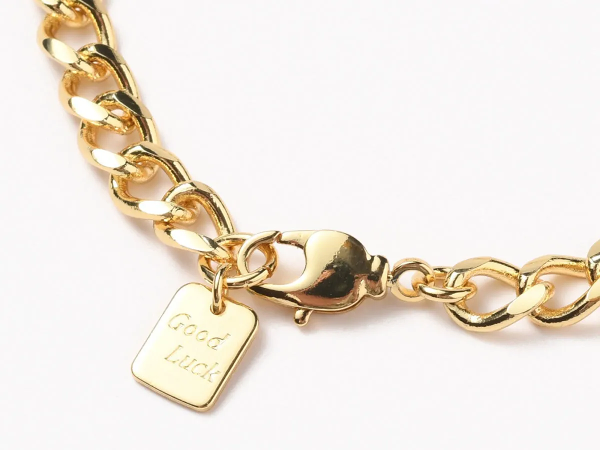 La Petite Epicerie Cubaanse schakelarmband goud 19 cm