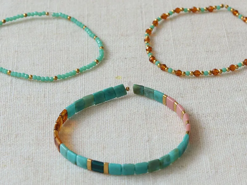 La Petite Epicerie Mon Set de Bracelets Perls armbandenkit doré 7 stuks