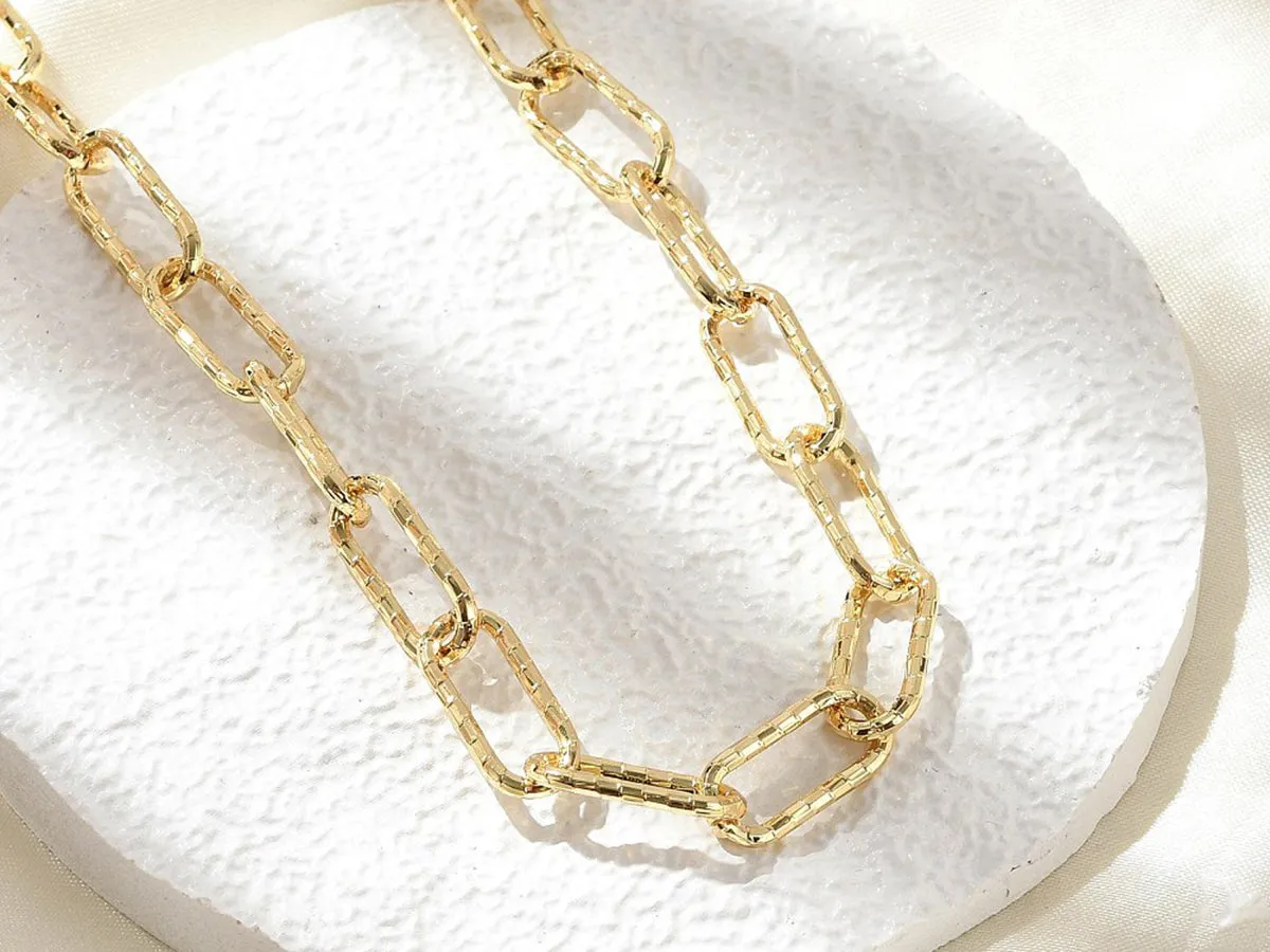La Petite Epicerie Schakelketting verguld bewerkt 43,3 cm