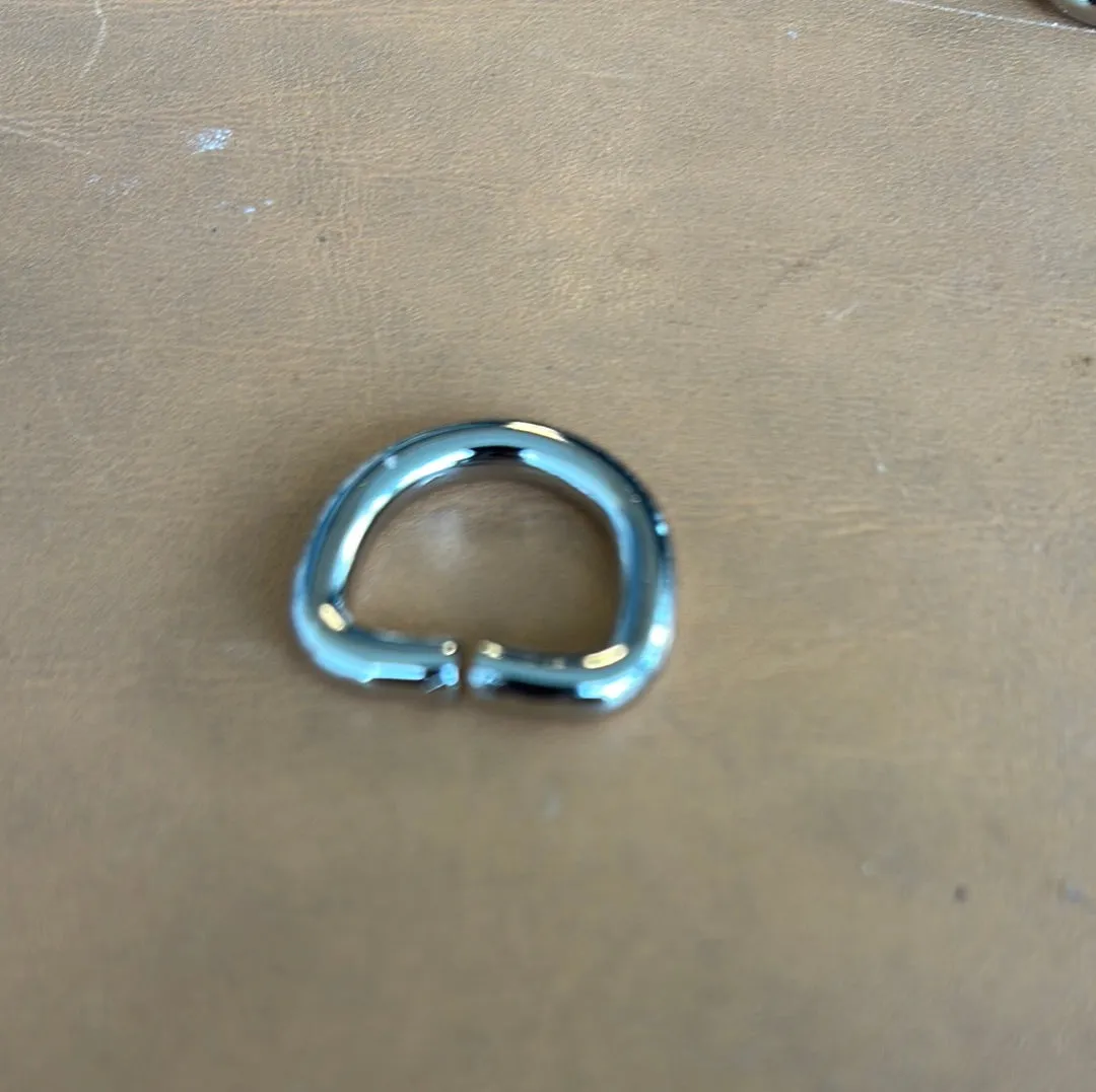 Leather House Silver 15 mm D-ring zilver per stuk