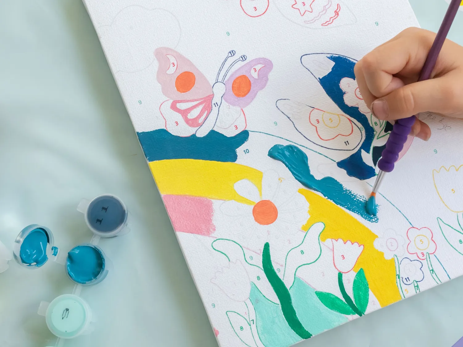 La Petite Epicerie Petit Pinceau Kids Printemps schilderen op nummer