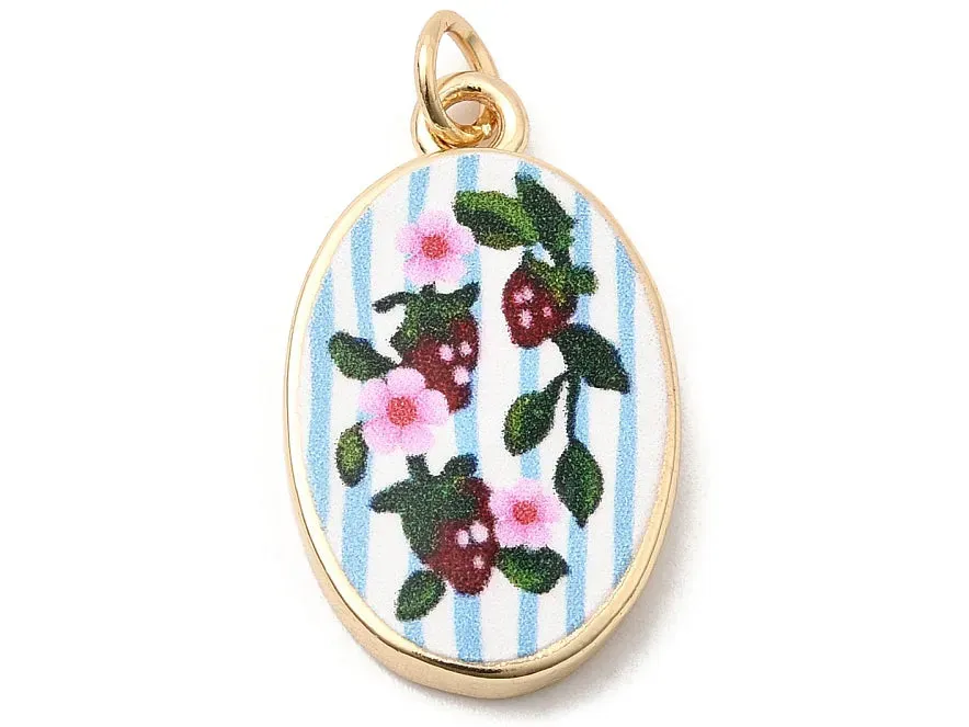 La Petite Epicerie Bedel Ovaal Bloem Goud 23 mm