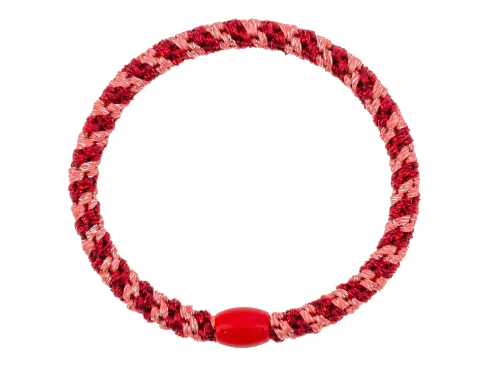 Kknekki Slim Haarelastiek Corail Bordeaux Pailleté