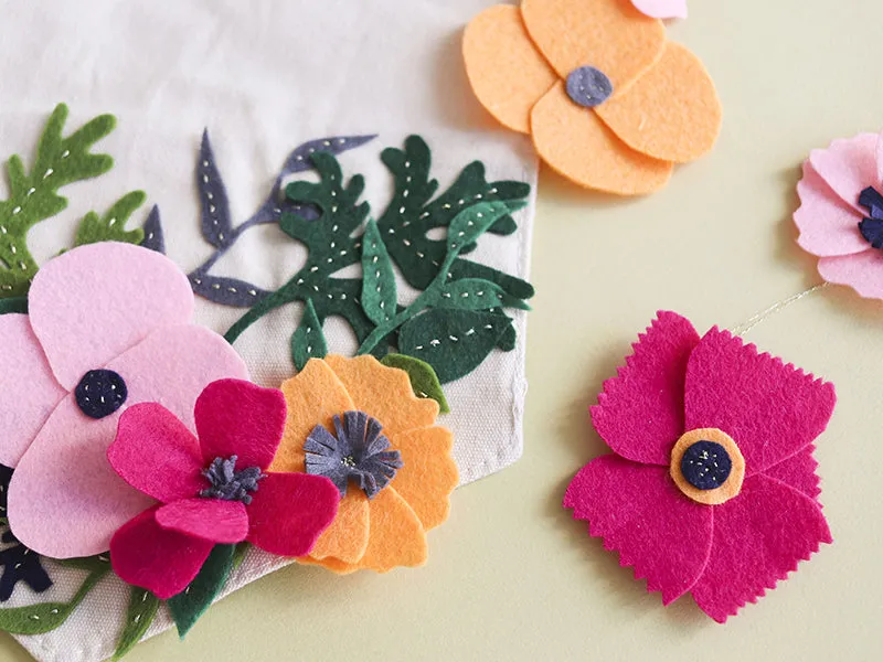 Mes Kits Make It Mon fanion floral knutselkit vlag katoen