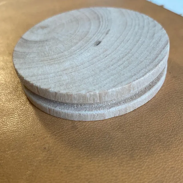 Leather House Wood leerpolijster rond hout per stuk