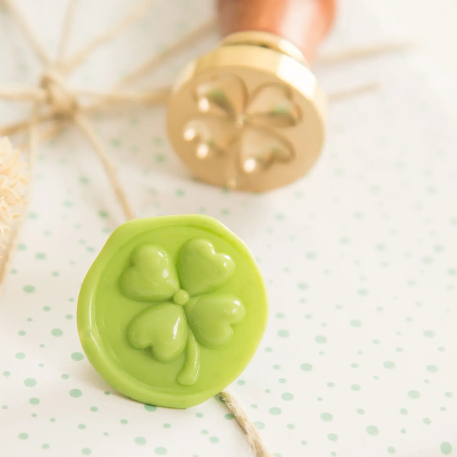 Jessy at Sea 3D Four-Leaved Clover waxzegel 22 mm