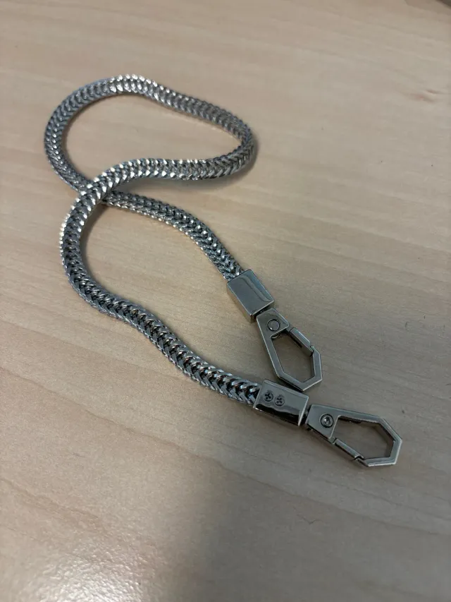 Leather House Portemonneeketting 14cm Zilver