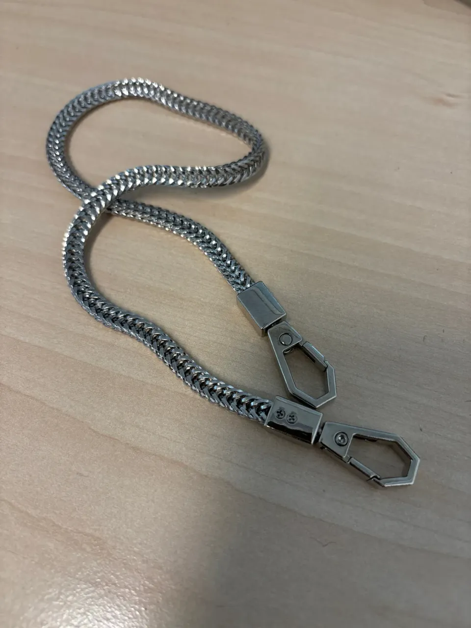 Leather House Portemonneeketting 14cm Zilver