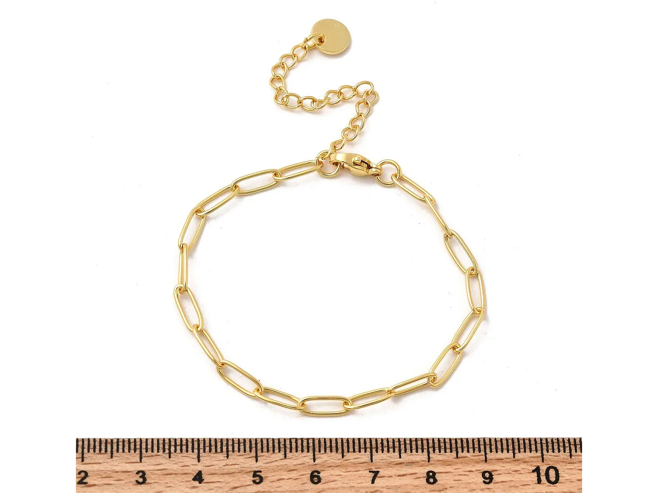 La Petite Epicerie trombone schakelarmband 16,5 cm goud