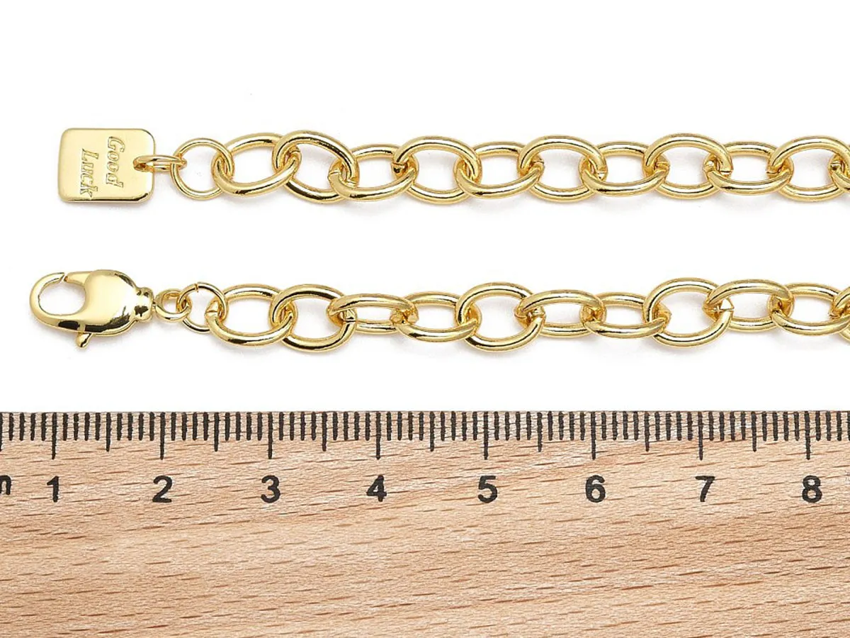 La Petite Epicerie gourmette armband verguld schakelketting 21 cm