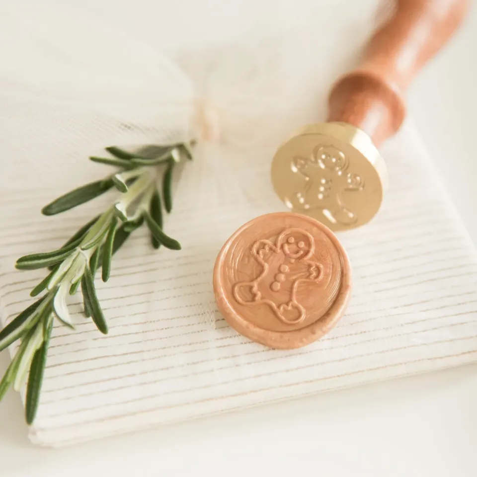 Jessy at Sea Gingerbread Man waxstempel 25 mm kerst
