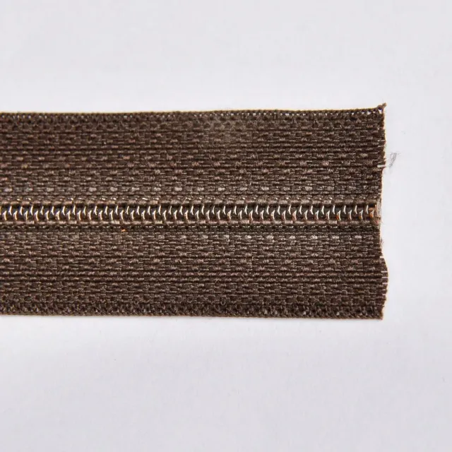 Leather House Rits Nylon Chocoladebruin 4 mm per meter