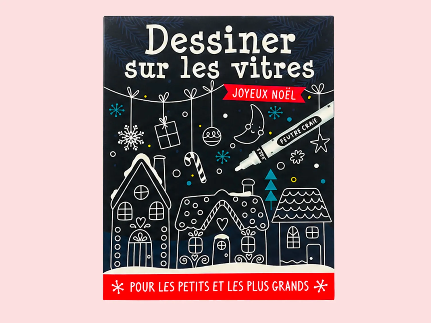 La Petite Epicerie Joyeux Noel raamteken set krijtstift 6 modellen
