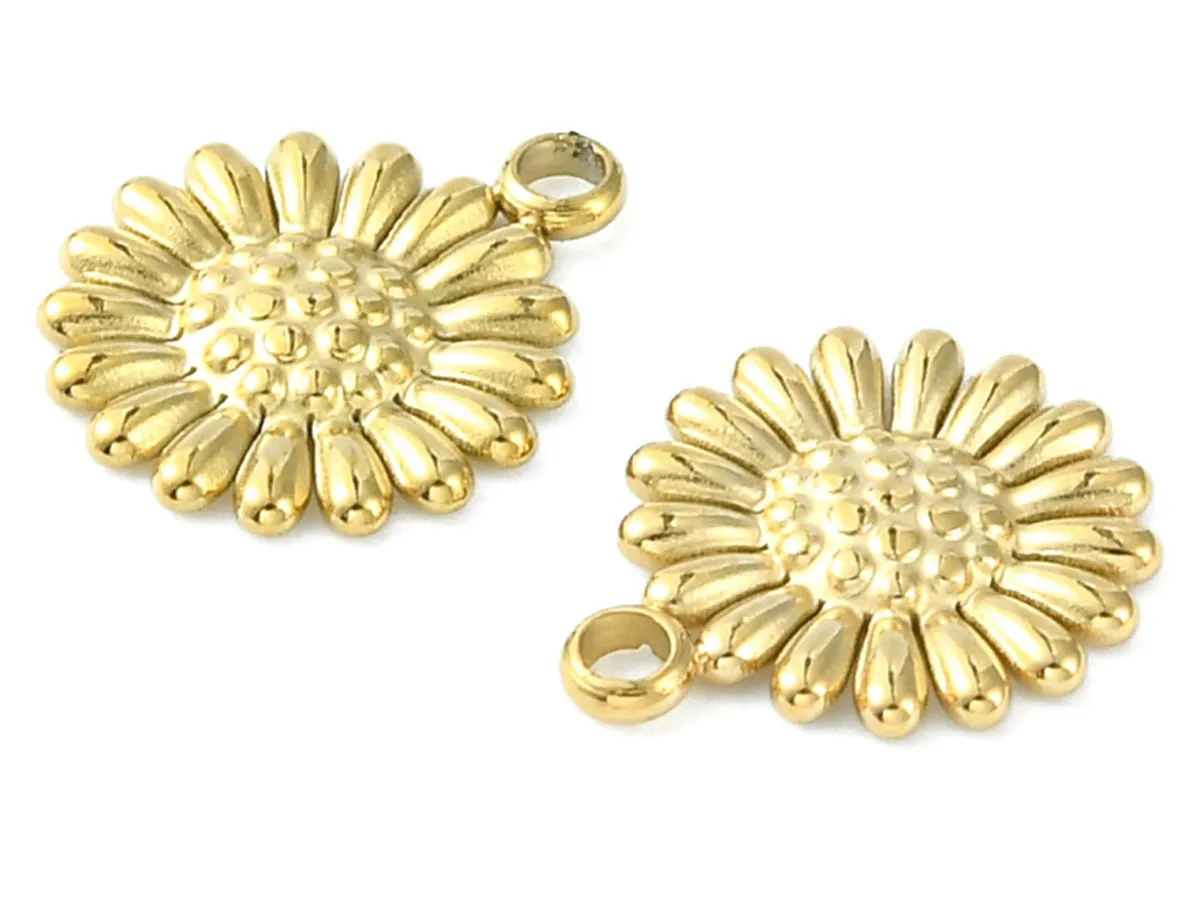 La Petite Epicerie bedel bloem goud RVS 14K per stuk