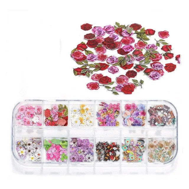 Bijounique decoraties houtpulp 12-vaks doosje stijl 3