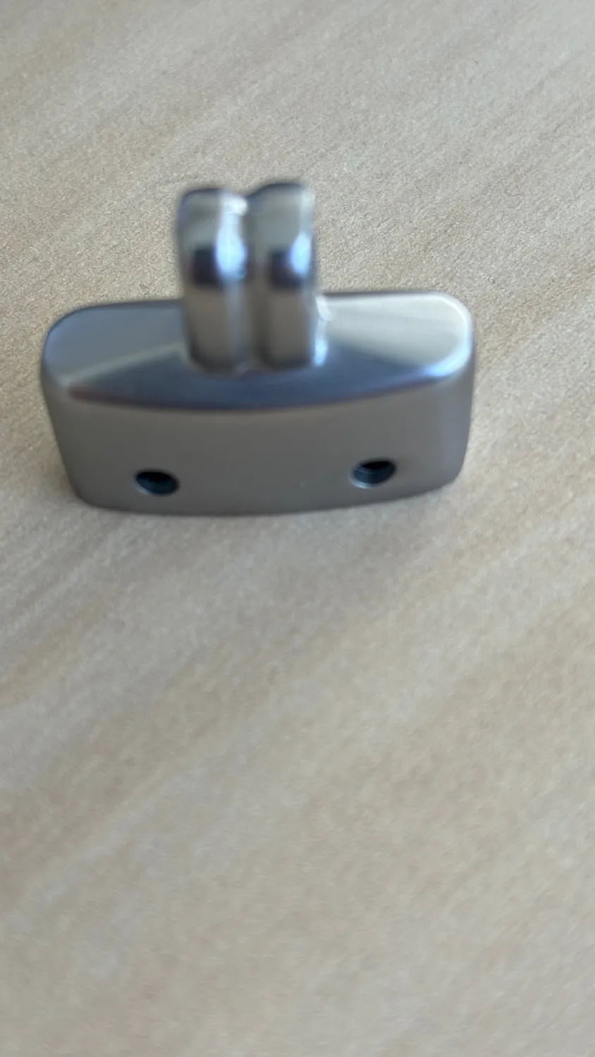 Leather House sleutelring 2,6 cm geborsteld zilver