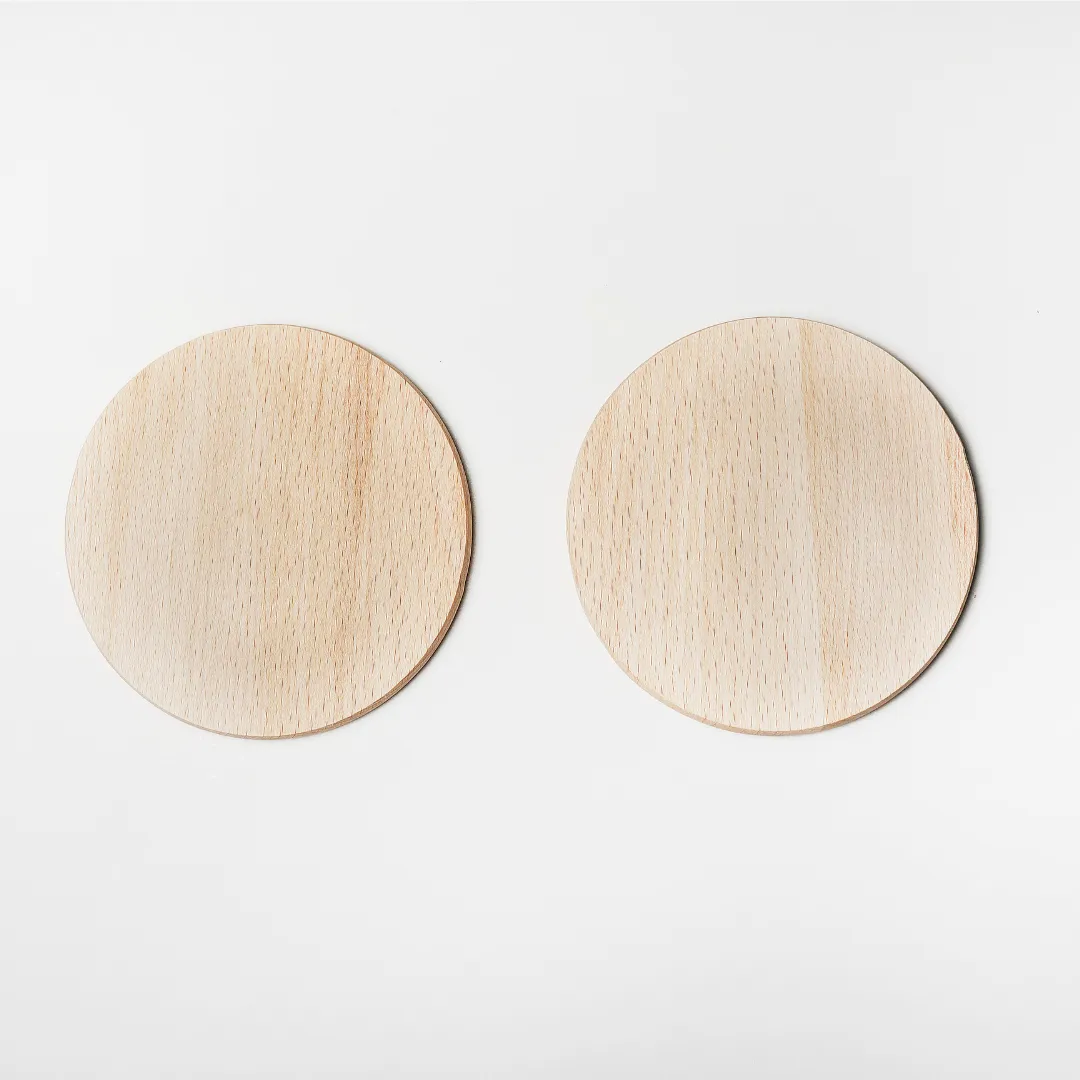 Astrid Brouwers beuken onderzetters hout set van 2
